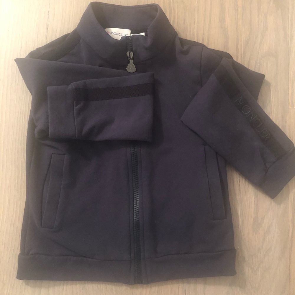 Kids Moncler Zip Cotton Navy Sweatshirt ~ Size 5